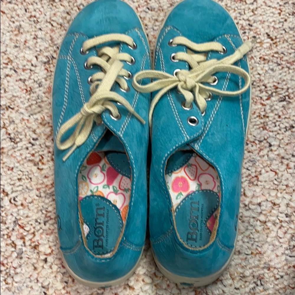 COPY - Born Turquoise suede sneakers size 8 1/2 new